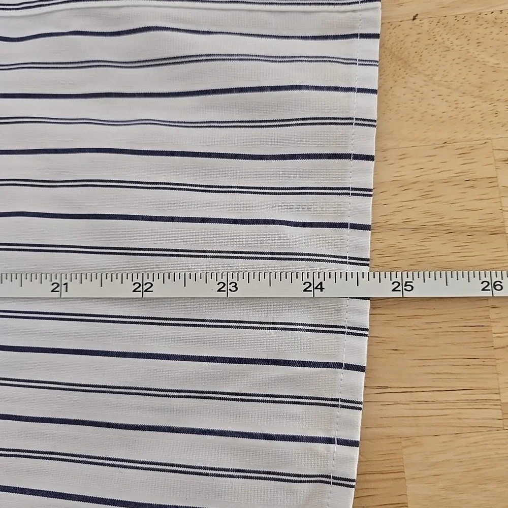 NWT Madewell Puff-Sleeve Button Up Stripe Size 12 NT779 Preppy Office‎ Coastal